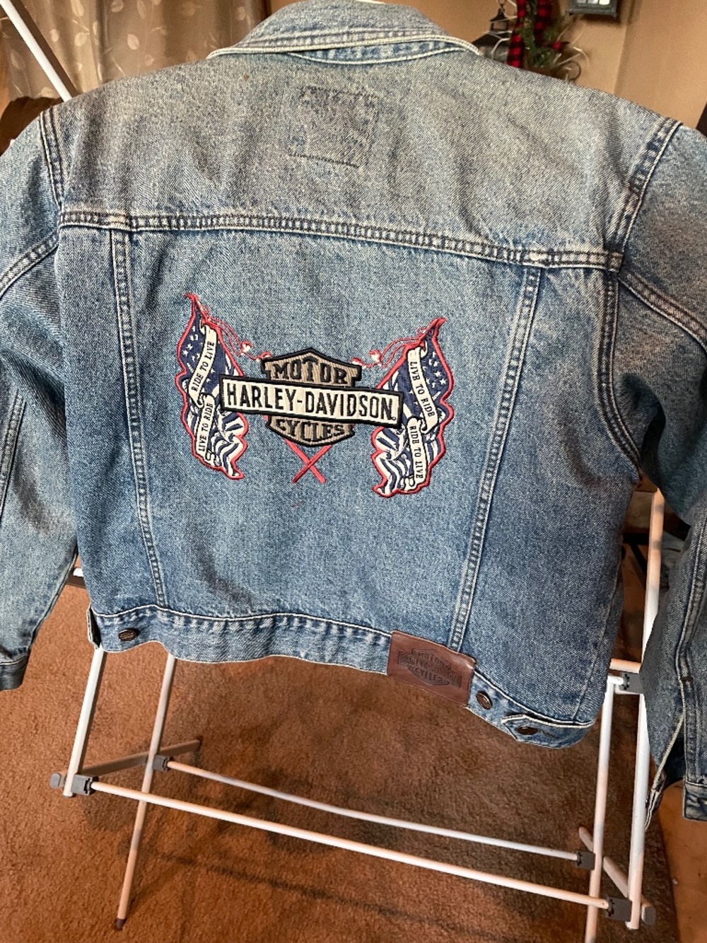 Rare Vintage 90's Harley-Davidson "Biker Blues" Denim Jacket